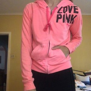 Pink zip hoodie